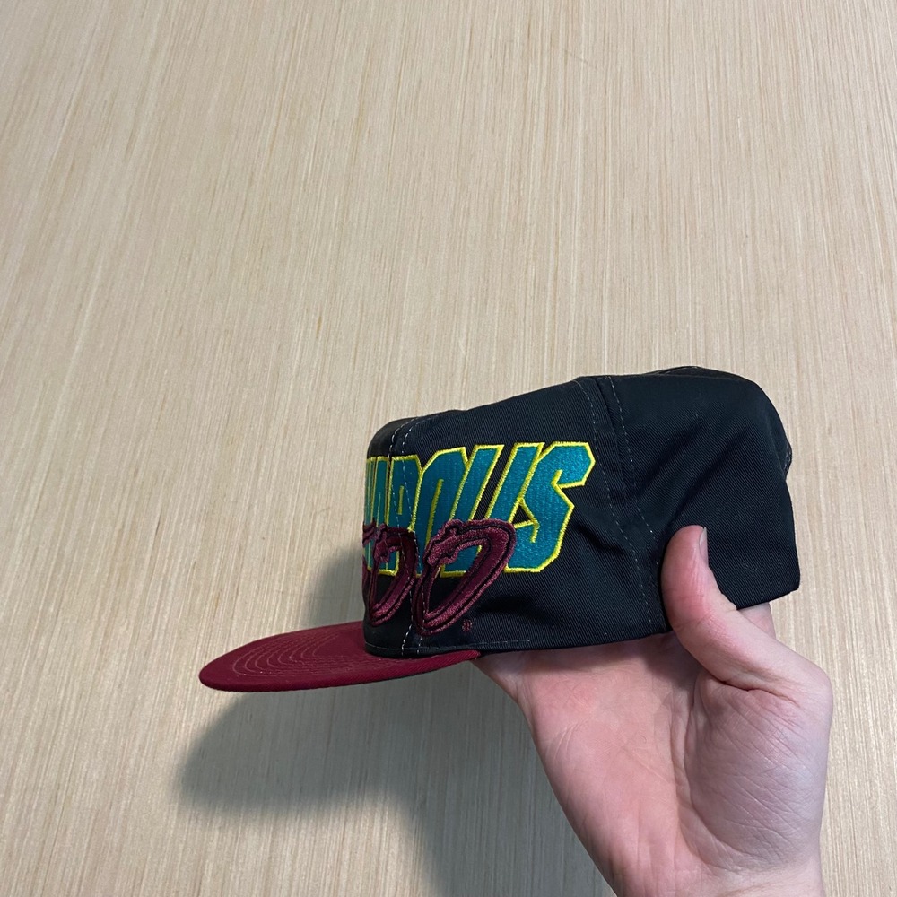 Vintage Logo Athletic Indianapolis 500 Snapback Hat Black Maroon Racing Cap 90s - Picture 3 of 6